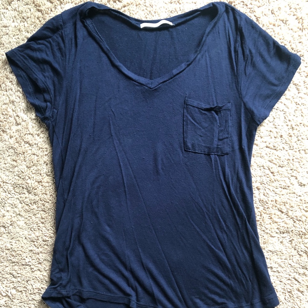Blue v neck t shirt